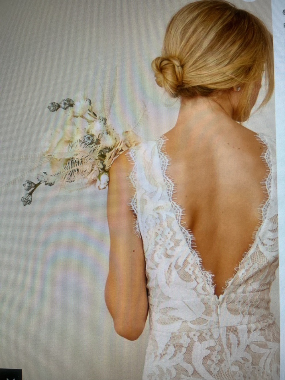 Lulu's Lace-Trim Deep Beige Bridal jumpsuit with Ivory Lace w/belt & top BUNDLE